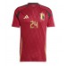 Maillot de foot Belgique Amadou Onana #24 Domicile vêtements Europe 2024 Manches Courtes